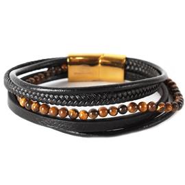 Stainless Steel Leather Multilayereds Bracelet