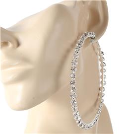 80MM Crystal Hoop Earring