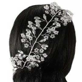 Crystal Beads Long Hair Pin / Headband