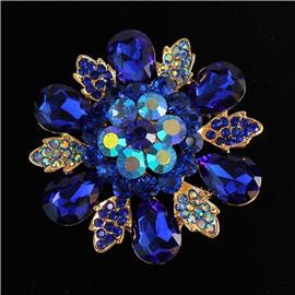 Crystal Flower  Brooch