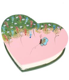Wood Hand Painted Heart Jewelry Box