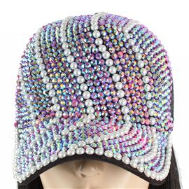 Crystal With Pearl Cap