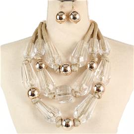 Fashion Cord Necklace Set