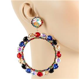 Crystal Round Chandelier Earring