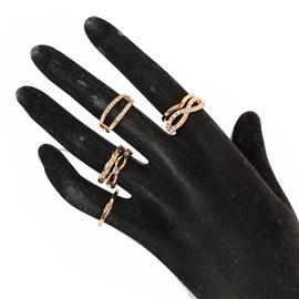 6 PCS Rhinestone Midi Ring Set