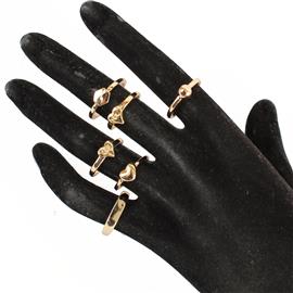 6 PCS Metal Midi Ring Set