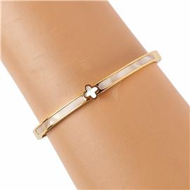 Stainless Steel Clover Bangle