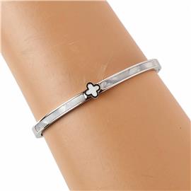 Stainless Steel Clover Bangle