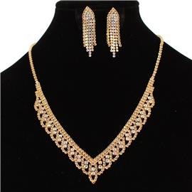 Rhinestone Necklace Set