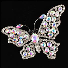 Crystal Butterfly  Brooch