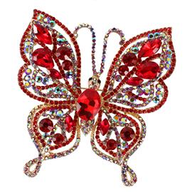 Butterfly  Crystal Brooch