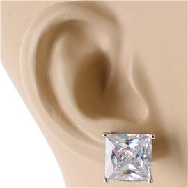 11mm Cubic Zirconia Square Earring