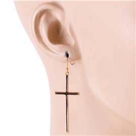 Metal Dangling Cross Earring