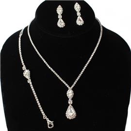 JR Rhinestones 3 Pcs Necklace Set