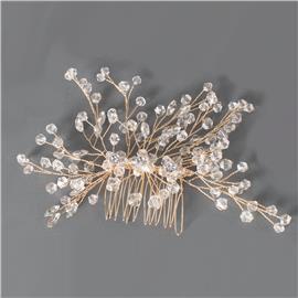 Crystal Beads Flower Hair Comb