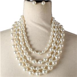 Pearls Multilayereds Necklace Set