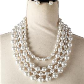 Pearls Multilayereds Necklace Set