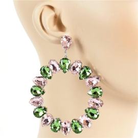 Crystal Round Chandelier Earring