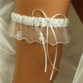 Laces Drop Flower Wedding Garter