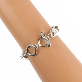 Metal Link Toggle Bracelet