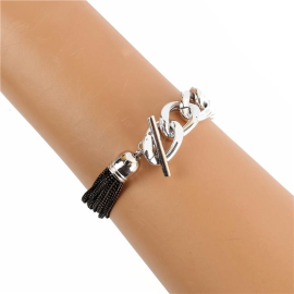 Metal Link Toggle Bracelet