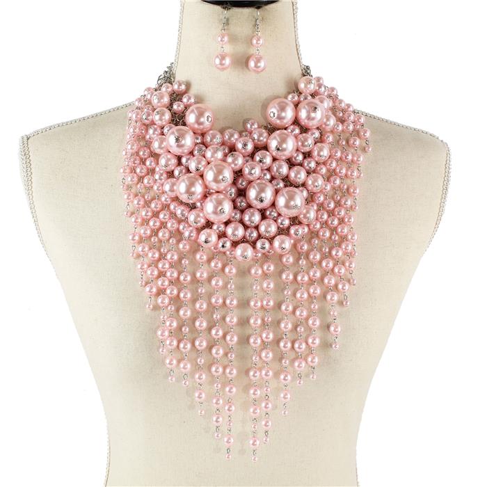 Pearl Drop Necklace Set