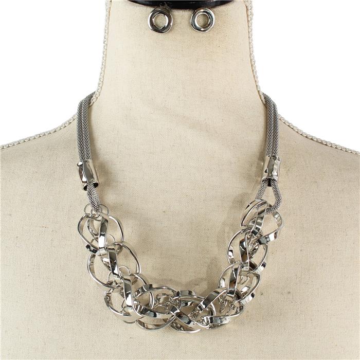 Metal Knot Necklace Set - DDFLimport.com (Wholesale Fashion Jewelry)