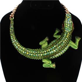 Crystal Alligator Necklace