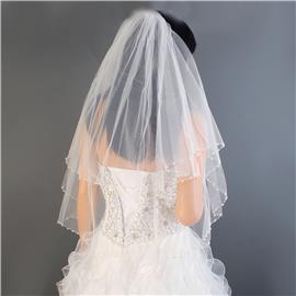 Beads Shoulder Wedding Veil