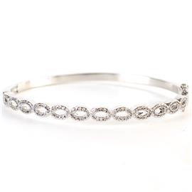 Cubic Zirconia Swirl Bangle