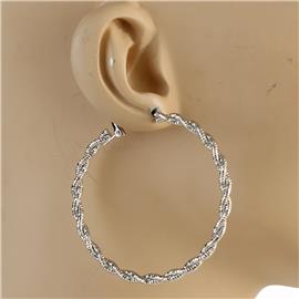 60mm Metal Braided Earring