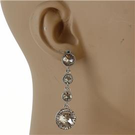 Crystal Round Drop Earring