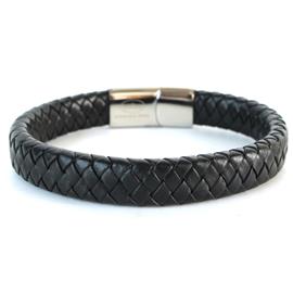 Braided Leather Stainless Steel Bracelet