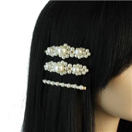 3 pcs Pearl Hair Pins In Square Shape
