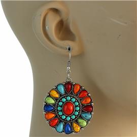 Turquoise Round Earring
