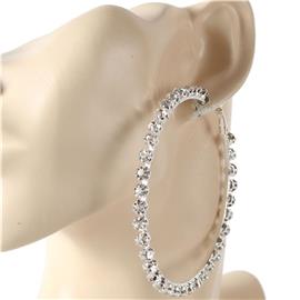 70mm Crystal Hoop Earring