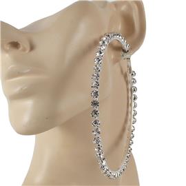 90mm Crystal Hoop Earring