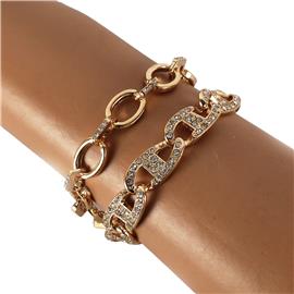 Metal Oval Chain Bracelet