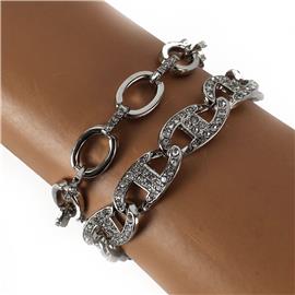 Metal Oval Chain Bracelet