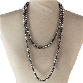8mm Crystal Beads Long Necklace