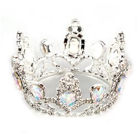 Rhinestones Oval Mini Crown