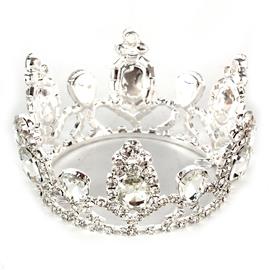 Rhinestones Oval Mini Crown