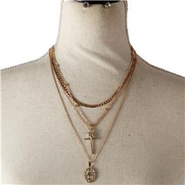 Multilayereds Chain Necklace Set