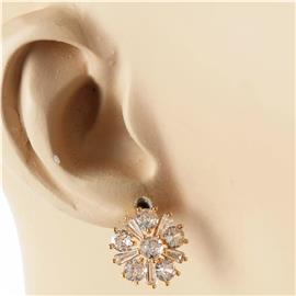 CZ Flower Stud Earring