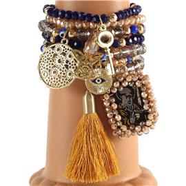 Fashion Multilayereds Charms Tassel Bracelet