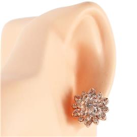Cubic Zirconia Flower Earring