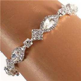 Rhinestones Oval Bracelet