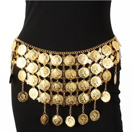 Metal Coin Belly Chain Belt