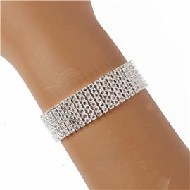 Cubic Zirconia 6 Line Bracelet