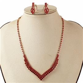Rhinestones Necklace Set